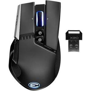 EVGA X20 Ergonomic Gaming Mouse, Wireless, Customizable, 16,000 DPI, 10 Buttons