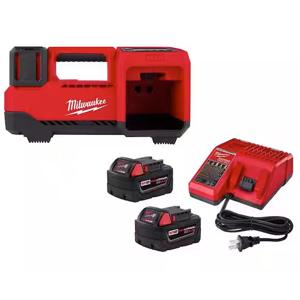 Milwaukee M18 18-Volt Lithium-Ion Cordless Inflator with Two 5.0ah Batteries and Charger